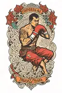 Indonesian Muay Thai fighter tattoo design idea