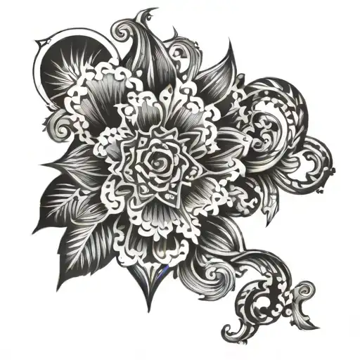 strip forming tattoo design idea