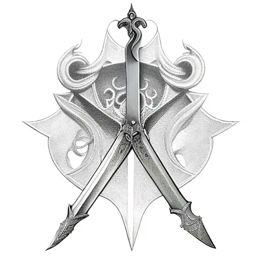 Medieval gothic sword  tattoo design idea