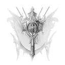 Medieval gothic sword  tattoo design idea