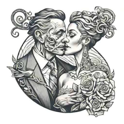 husband and wife tattoo design idea