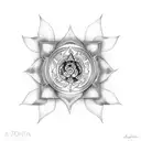 ajna chakra tattoo design idea