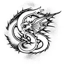 Celestial dragon tattoo design idea