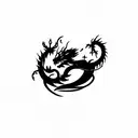 Celestial dragon tattoo design idea