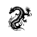 Celestial dragon tattoo design idea