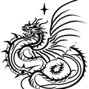 Celestial dragon tattoo design idea