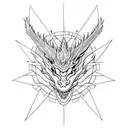 Celestial dragon tattoo design idea