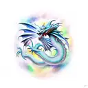 Celestial dragon tattoo design idea