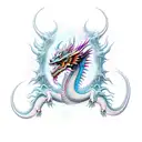 Celestial dragon tattoo design idea