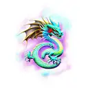 Celestial dragon tattoo design idea