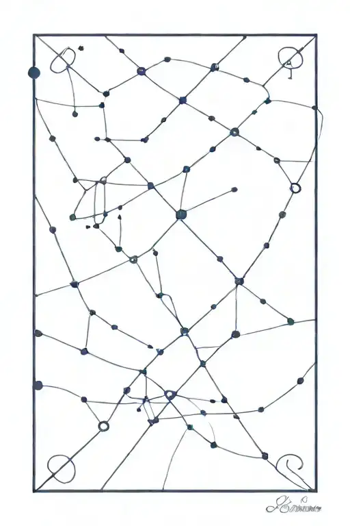 leo and aquarius constellation intertwined tattoo design idea