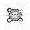 Sun and Moon tattoo design idea