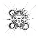 Sun and Moon tattoo design idea