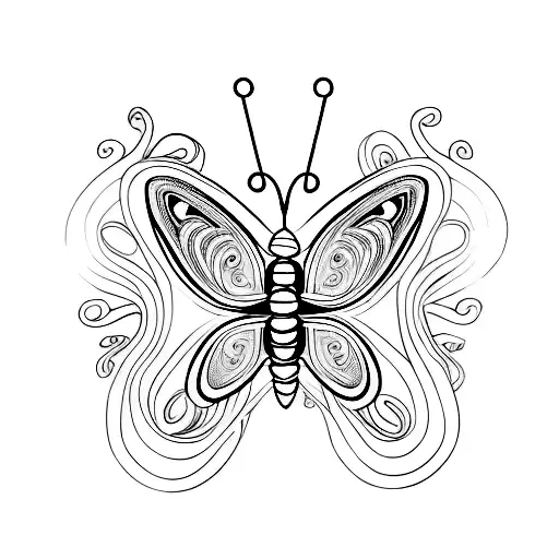 semicolon butterfly surrounded by a snake tattoo design idea