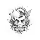 love kills slowly, forever my or death do us apart Rebecca tattoo design idea