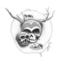 love kills slowly, forever my or death do us apart tattoo design idea