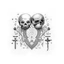 love kills slowly, forever my or death do us apart tattoo design idea