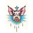 4 pigs tattoo design idea