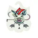 4 pigs tattoo design idea