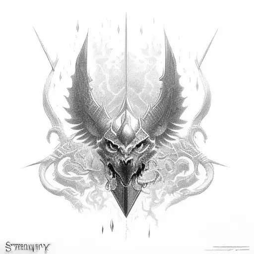 Dalinar's Sword from Stormlight Achieve tattoo design idea