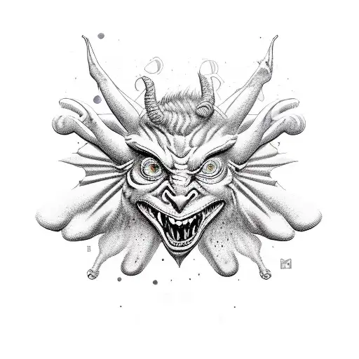 Jewish satan tattoo design idea