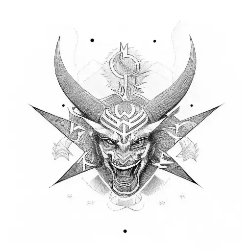 Jewish satan tattoo design idea