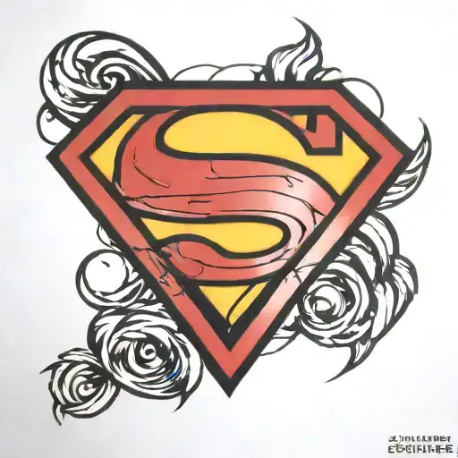 Superman symbol tattoo design idea