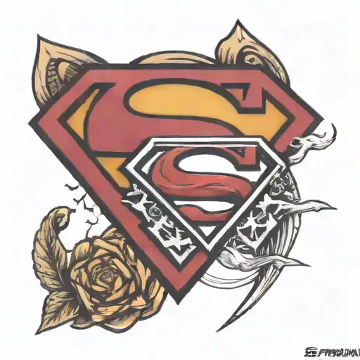Superman symbol tattoo design idea