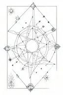 Integrate stoic philosophy principles with celestial imagery for a thought-provoking tattoo idea tattoo design idea