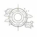Integrate stoic philosophy principles with celestial imagery for a thought-provoking tattoo idea tattoo design idea