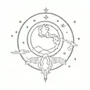 Integrate stoic philosophy principles with celestial imagery for a thought-provoking tattoo idea tattoo design idea