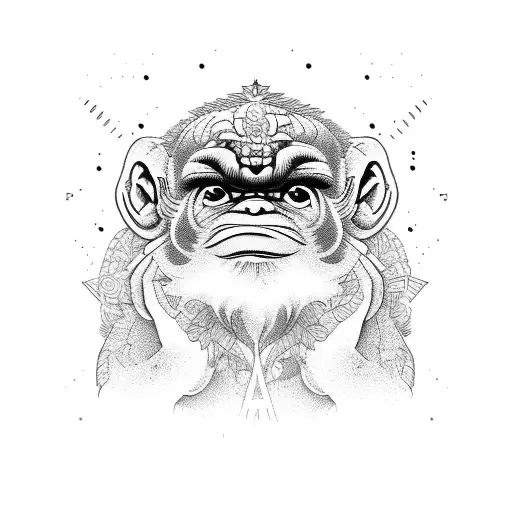3 wise monkeys tattoo design idea
