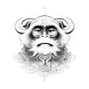 3 wise monkeys tattoo design idea