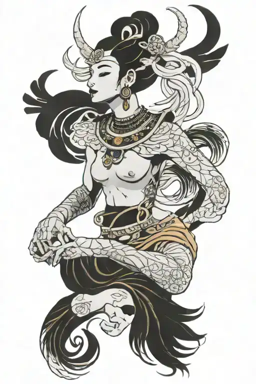 egyptian complicated written tattoo design idea