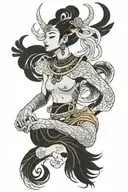 egyptian complicated written tattoo design idea