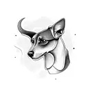 black greyhound with tiara  tattoo design idea