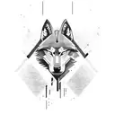 spartan wolf tattoo design idea