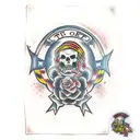 Haunted house tattoo design idea