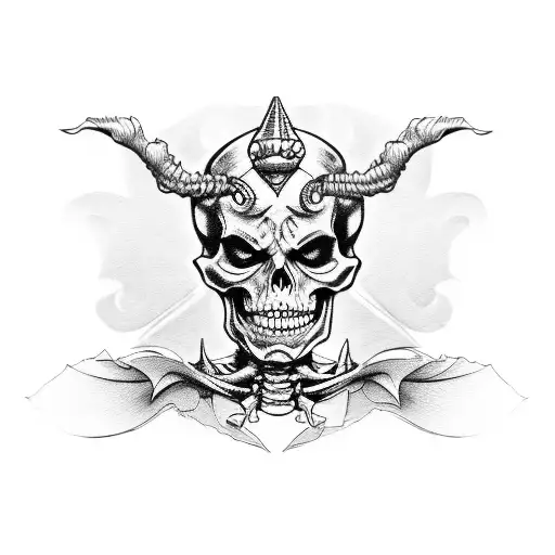 skeleton jester tattoo design idea