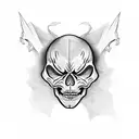 skeleton jester tattoo design idea