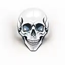 realistic wizard close-up, with skull ring tattoo design idea