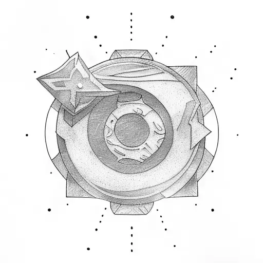 A comic book-inspired donut with superpowers tattoo design idea