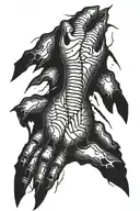 claw marks scraping skin tattoo design idea