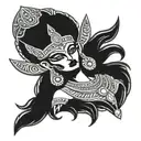 Egyptian goddess Kali Buddhism tattoo design idea