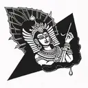 Egyptian goddess Kali Buddhism tattoo design idea