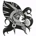 Egyptian goddess Kali Buddhism tattoo design idea