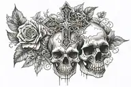 skull and cross tattoo design idea