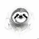 A sloth playing Dungeons and Dragons with a group of gothic characters tattoo design idea