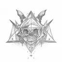 A gothic gym scene with dark and mysterious elements from dungeons and dragons tattoo design idea