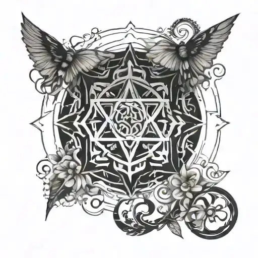 spiritual awakening tattoo design idea
